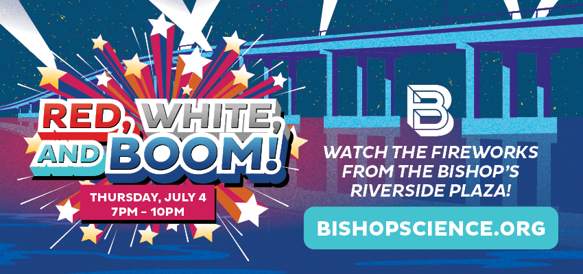 info graphic for the Red White and Boom event at the Bishop Museum of Science and Nature