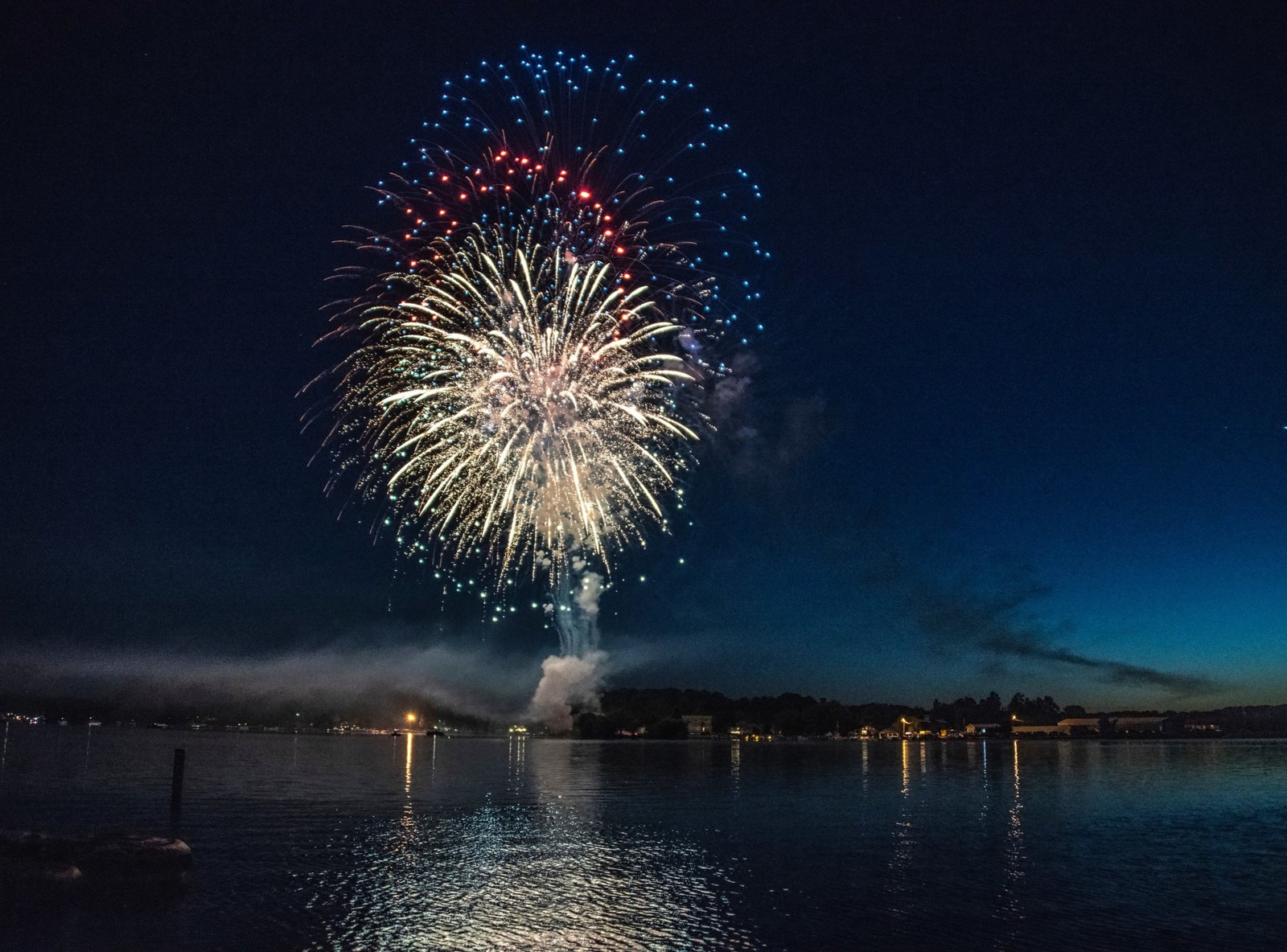 fireworks over the manatee river