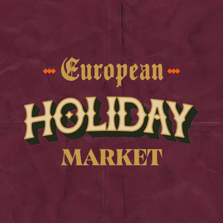 european holiday market logo on red background