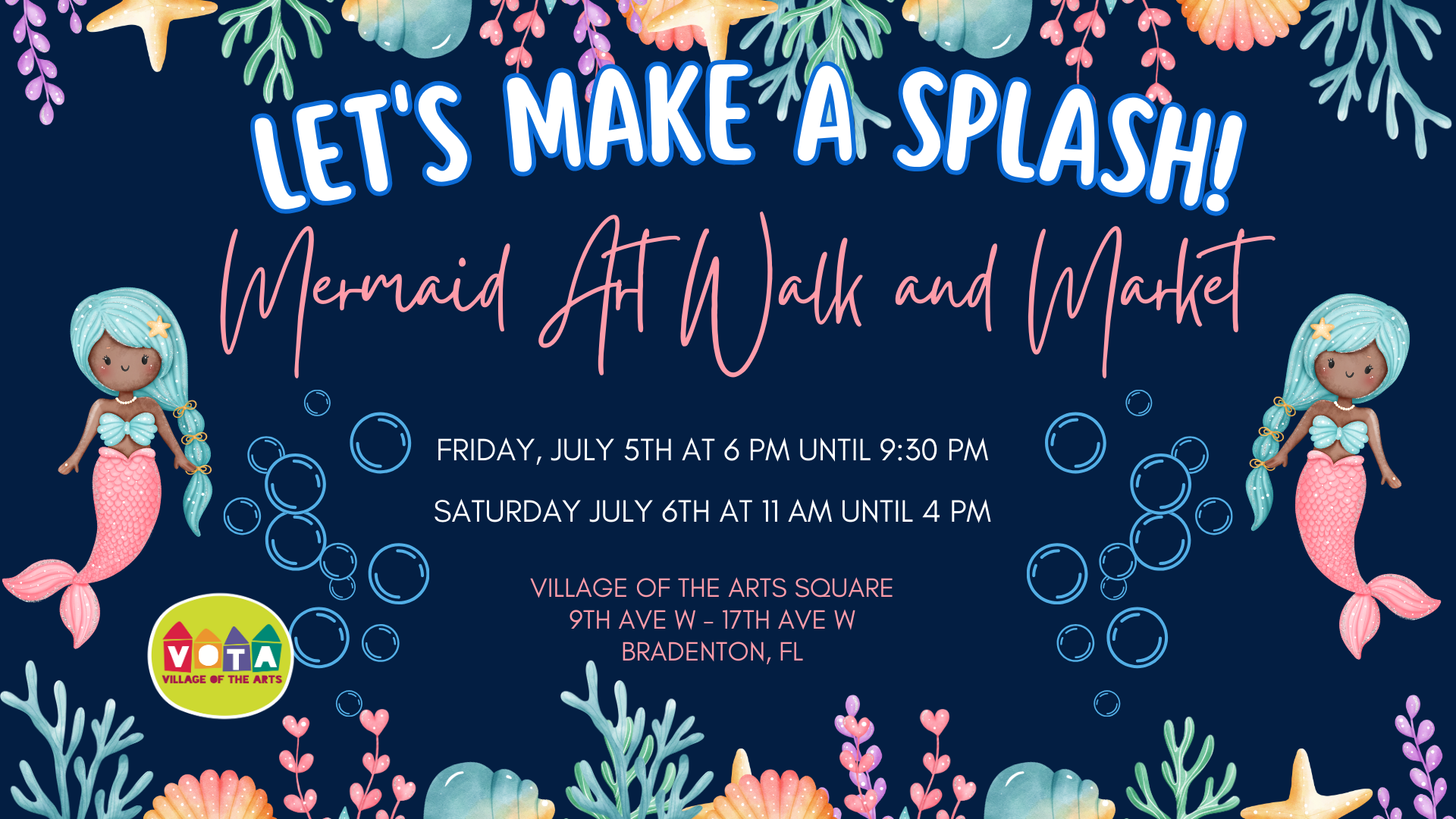 mermaid artwalk infographic