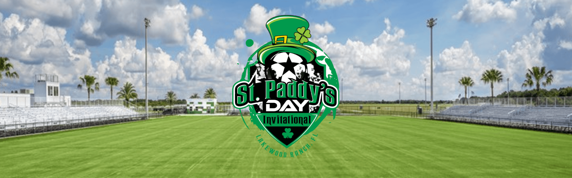 St. Paddy's Day Invitational Logo over image of Premier Sports Campus